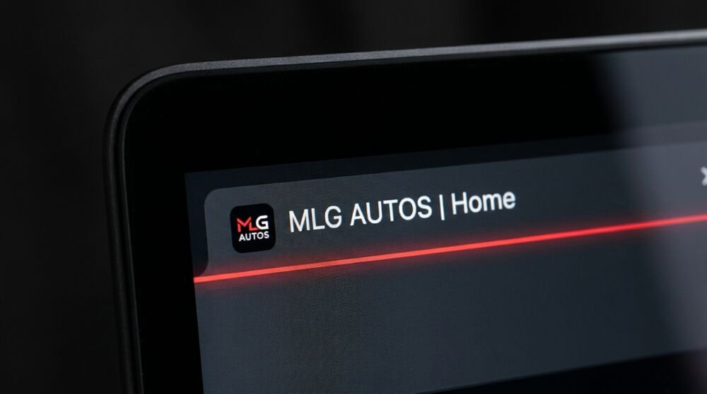 MLG AUTOS favicon shown in browser tab
